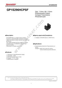 GP1S296HCPSF Datasheet Cover