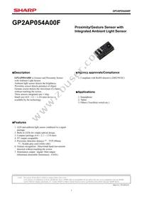 GP2AP054A00F Datasheet Cover