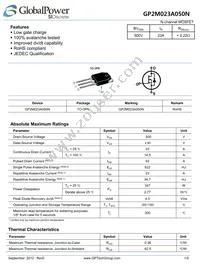 GP2M023A050N Datasheet Cover