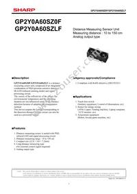 GP2Y0A60SZ0F Datasheet Cover