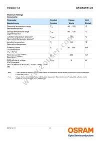 GR DASPA1.23-FSFU-26-1-100-R18 Datasheet Page 3