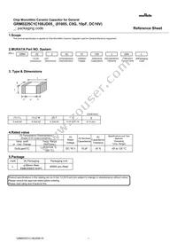 GRM0225C1C100JD05L Datasheet Cover