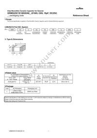 GRM0225C1E180GDAEL Datasheet Cover