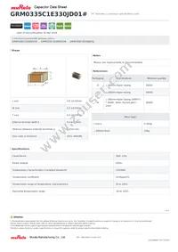 GRM0335C1E330JD01J Datasheet Cover