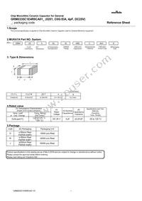 GRM0335C1E4R0CA01J Datasheet Cover