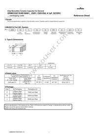 GRM0335C1E4R1BA01D Datasheet Cover