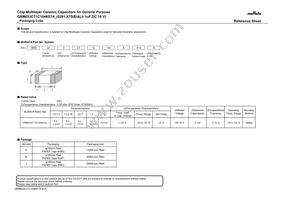 GRM033C71C104KE14J Datasheet Cover