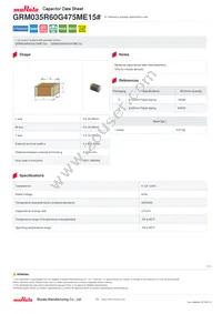 GRM035R60G475ME15D Datasheet Cover