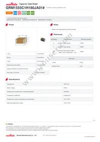 GRM1555C1H180JA01J Datasheet Cover