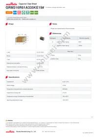 GRM316R61A335KE19D Datasheet Cover