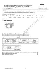 GRT188R61C475ME13D Datasheet Cover