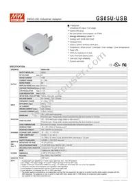 GS05U-USB Datasheet Cover