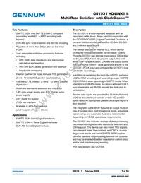 GS1531-CB Datasheet Cover