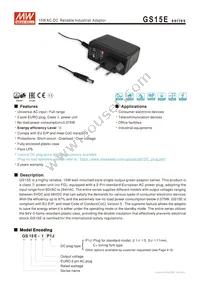 GS15E-0P1J Datasheet Cover