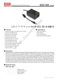 GSC18B-350 Datasheet Cover