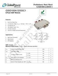 GSID100A120S5C1 Datasheet Cover