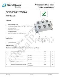 GSID150A120S6A4 Datasheet Cover