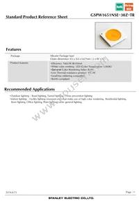 GSPW1651NSE-30Z-TR Datasheet Cover