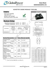 GSXD030A004S1-D3 Datasheet Cover