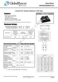 GSXD030A006S1-D3 Datasheet Cover