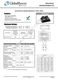 GSXD050A008S1-D3 Datasheet Cover
