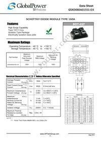 GSXD080A015S1-D3 Datasheet Cover