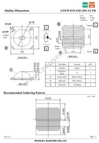 GTEW1151ASE-20Y-12-TR Datasheet Page 2