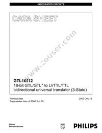 GTL16612DL Datasheet Cover