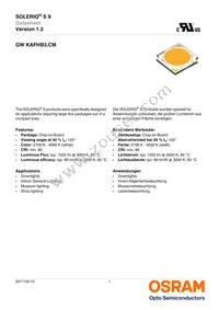 GW KAFHB3.CM-QURP-40S3 Datasheet Cover