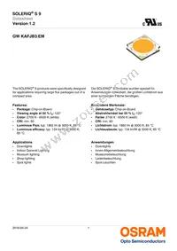 GW KAFJB3.EM-SQSR-65S3-T02 Datasheet Cover