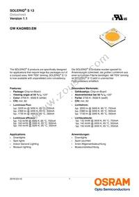 GW KAGMB3.EM-TRTS-65S3-T02 Datasheet Cover