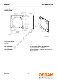 GW KAHQB2.EM-VPVQ-50S3-T02 Datasheet Page 12