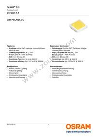 GW PSLRS1.CC-KULP-6M-BE-150-R18-XX Datasheet Cover