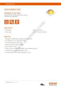 GW PUSRA1.PM-N4N6-XX55-1-700-R18-XX Datasheet Cover