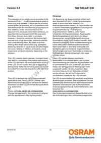 GW SBLMA1.EM-HRHS-XX35-L1L2-65-R18-LM Datasheet Page 22