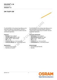 GW T3LSF1.EM-LRLT-40S5-1 Datasheet Cover