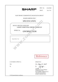 GW5BWF15L00 Datasheet Cover