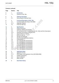 HAL1509SU-A Datasheet Page 3