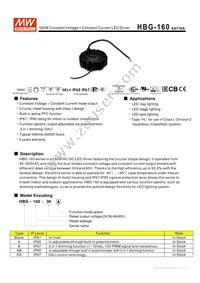 HBG-160-24B Datasheet Cover