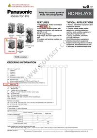 HC2K-DC12V-F Datasheet Cover