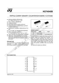 HCF4040M013TR Datasheet Cover