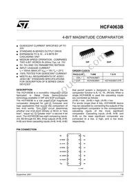 HCF4063M013TR Datasheet Cover