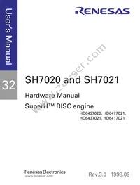HD6417020SX20IV Datasheet Page 5