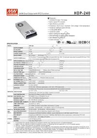 HDP-240 Datasheet Cover