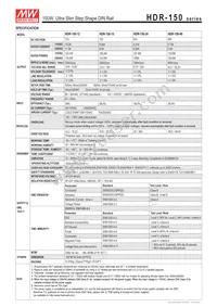 HDR-150-12 Datasheet Page 2
