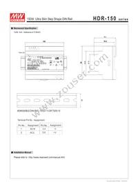HDR-150-12 Datasheet Page 4