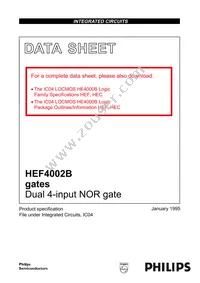 HEF4002BP Datasheet Cover