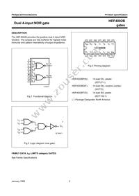 HEF4002BP Datasheet Page 2
