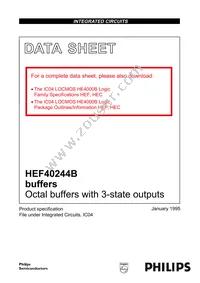 HEF40244BP Datasheet Cover