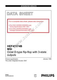 HEF40374BP Datasheet Cover